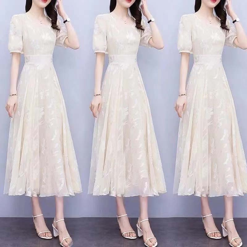 Spring and Summer 2024 Women's dress Cute Style Ethnic Style Mori Style Sweet Style Sexy Over-the-Knee Midi Dress