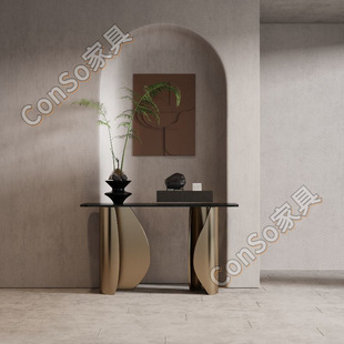 Wholesale Csp1 Accessible Luxury Marble Entrance Table Simple Entrance Table Against the Wall Entrance Guest End View Table Narrow Pattern Slate