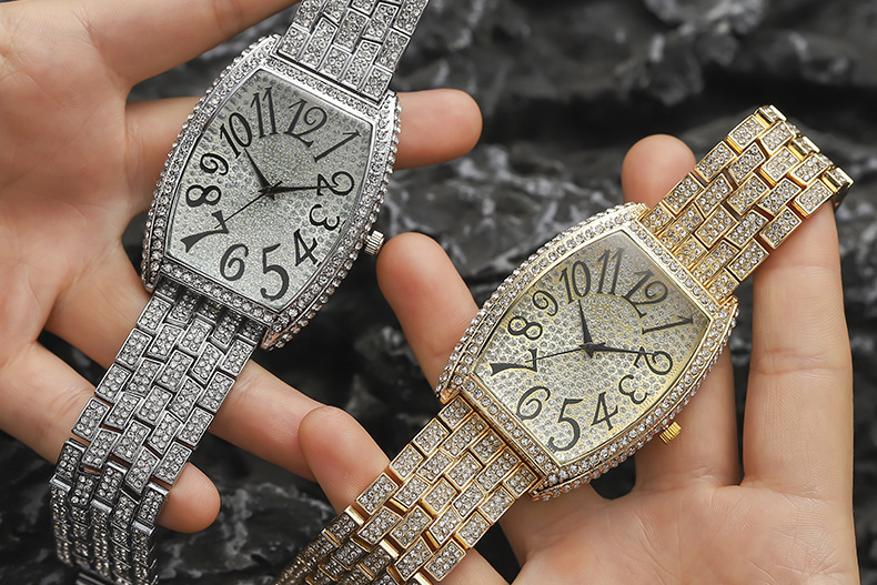125g Weight Ordinary Glass Mirror Material Alloy Strap Material Watch Classification Pointer Display Type Glam Sparkly Jewelry Buckle Quartz Watch Women's Watches