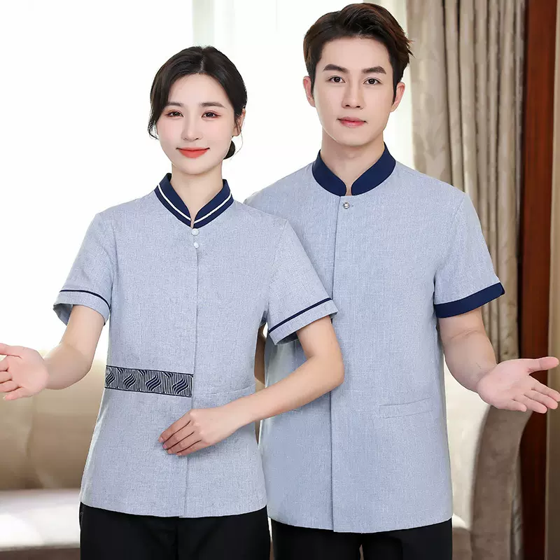 保洁工作服短袖酒店宾馆客房服务员制服物业单位清洁阿姨工装夏季