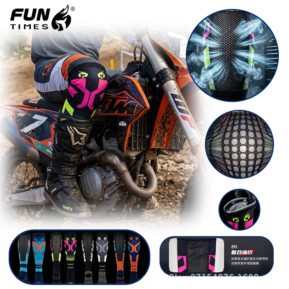 Funtimes Unisex Running Fitness Cycling Sports Fashion Colorful Design Calf Socks Compression Socks