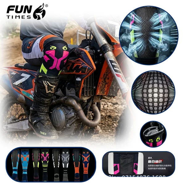 Funtimes Unisex Running Fitness Cycling Sports Fashion Colorful Design Calf Socks Compression Socks