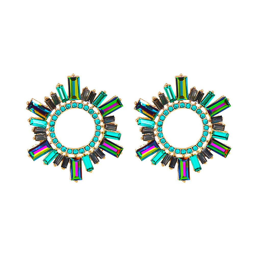 Retro Geometric Alloy Glass Women's Earrings 1 Pair display picture 26