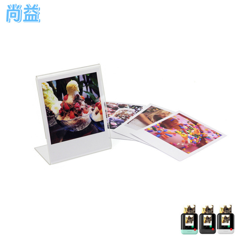 Suitable for Polaroid Creative Pop Digital Camera Photo Acrylic Photo Frame 3.5*4.25 L-Shaped Table
