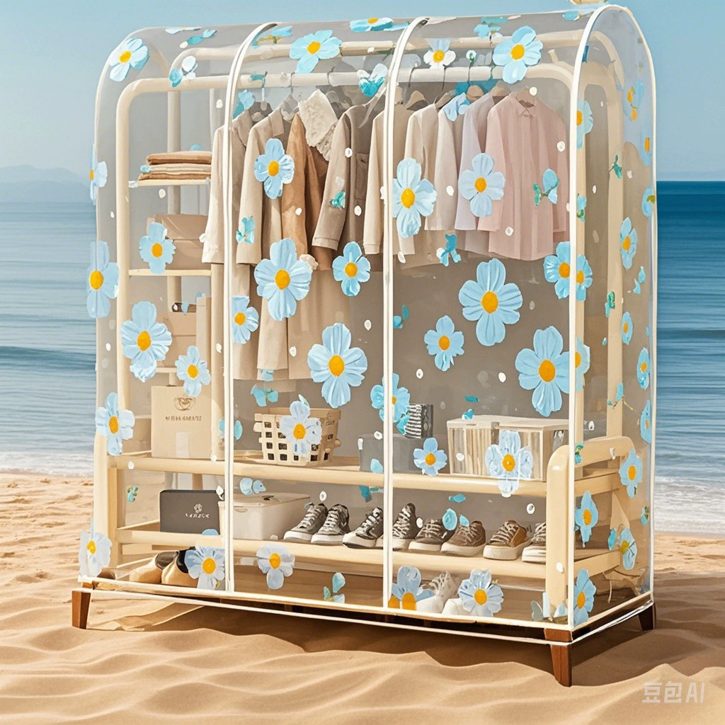 Пыль напольные вешалки хвалят прозрачную одежду для домашнего обихода 500 чехол двойной палкой пылезащитный чехол