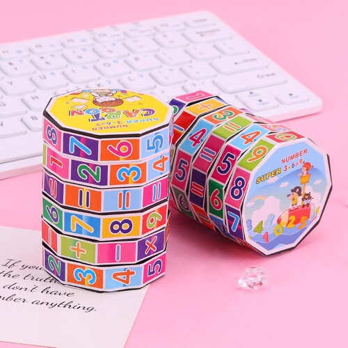 Kindergarten baby early education children's addition, subtraction, multiplication and division operations counting intelligence puzzle creative teaching aids digital Rubik's Cube