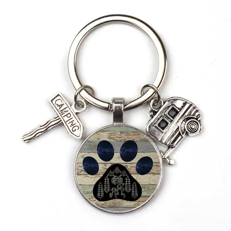 Camper Time Gem Keychain Good Friend Happy Outdoor Camping Pendant Cross-Border Hot Sale_voghion.com