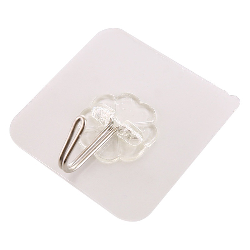 Gancho sin costuras sin punzón adhesivo fuerte colgante de pared transparente gancho impermeable transparente gancho pegajoso al por mayor