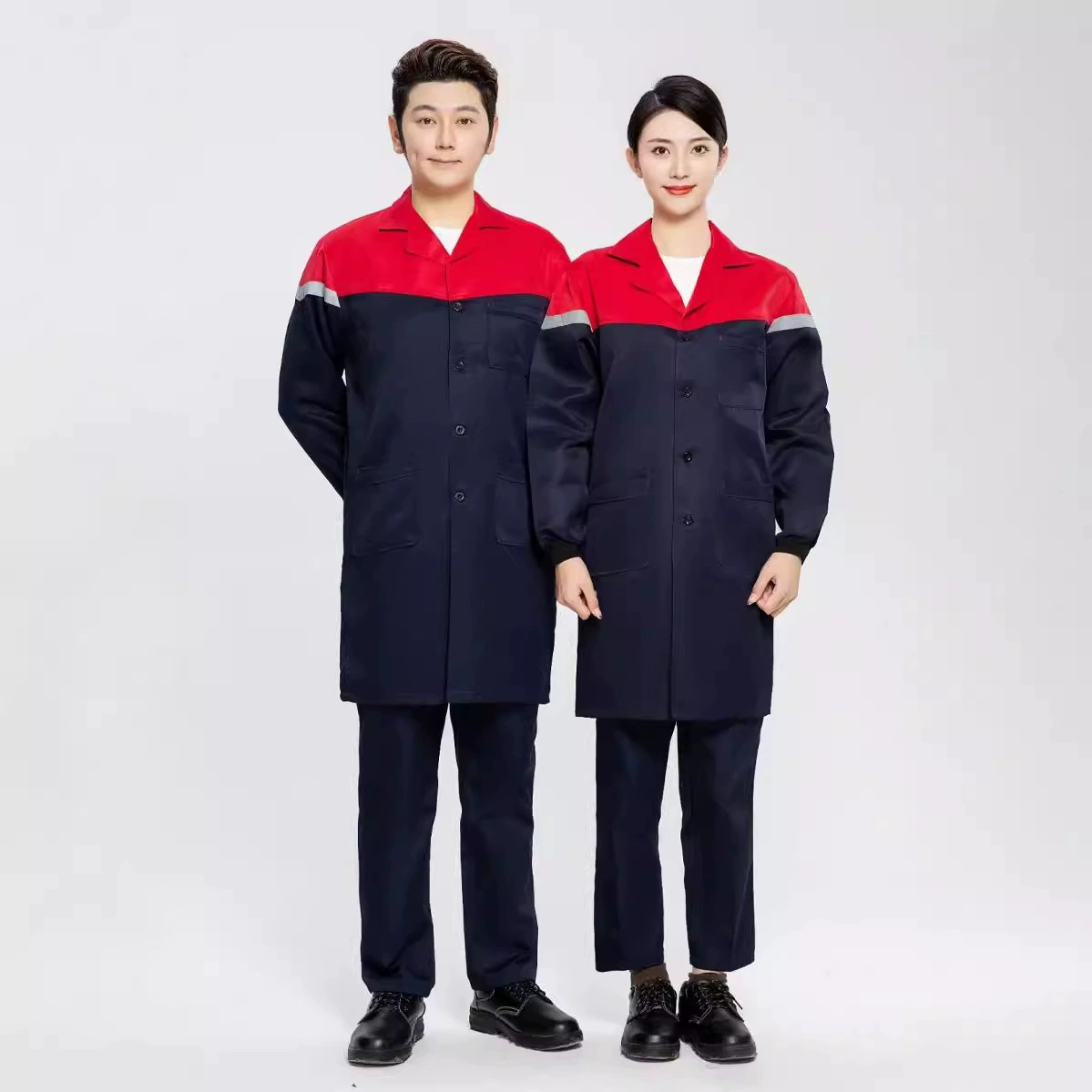 Цветное пальто, рабочая одежда, мужская и женская рабочая одежда, весенне-осенний длинный склад носильщик, пыленепроницаемая и противообрастаемая одежда, износостойкая