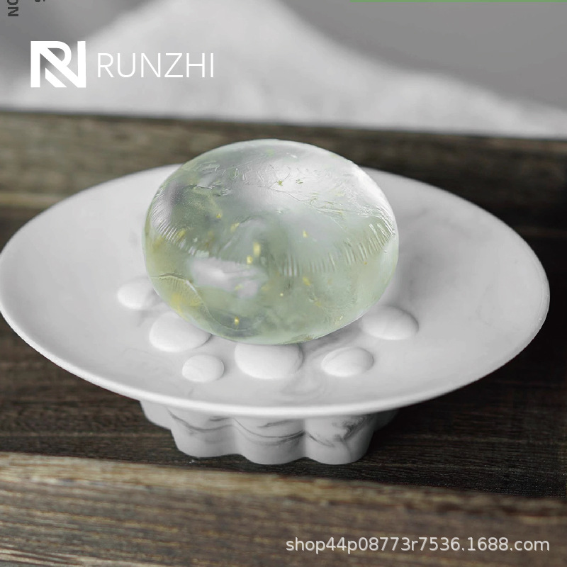 酒店民宿卫生间洗漱台大理石纹日式简约树脂肥皂盒盘香皂托香皂架