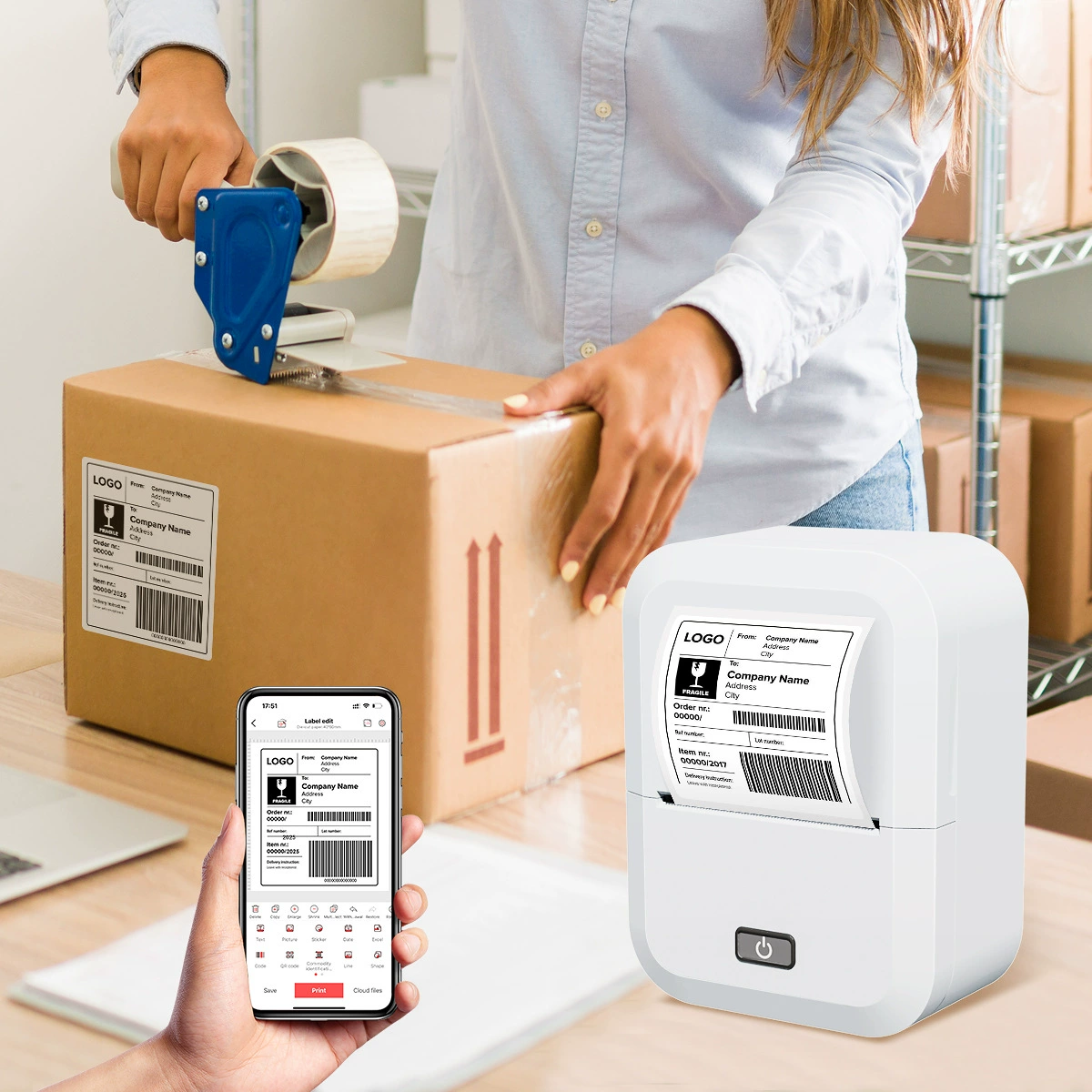 Printer, pocket photo, new collection, x2, (Cross-border trading), bluetooth