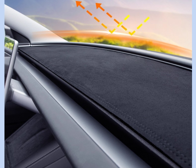 Suitable for the New Version of Tesla Model 3 Central Control Instrument Panel Light-Proof Mat Front and Rear Window Shading Anti-Slip Accessories