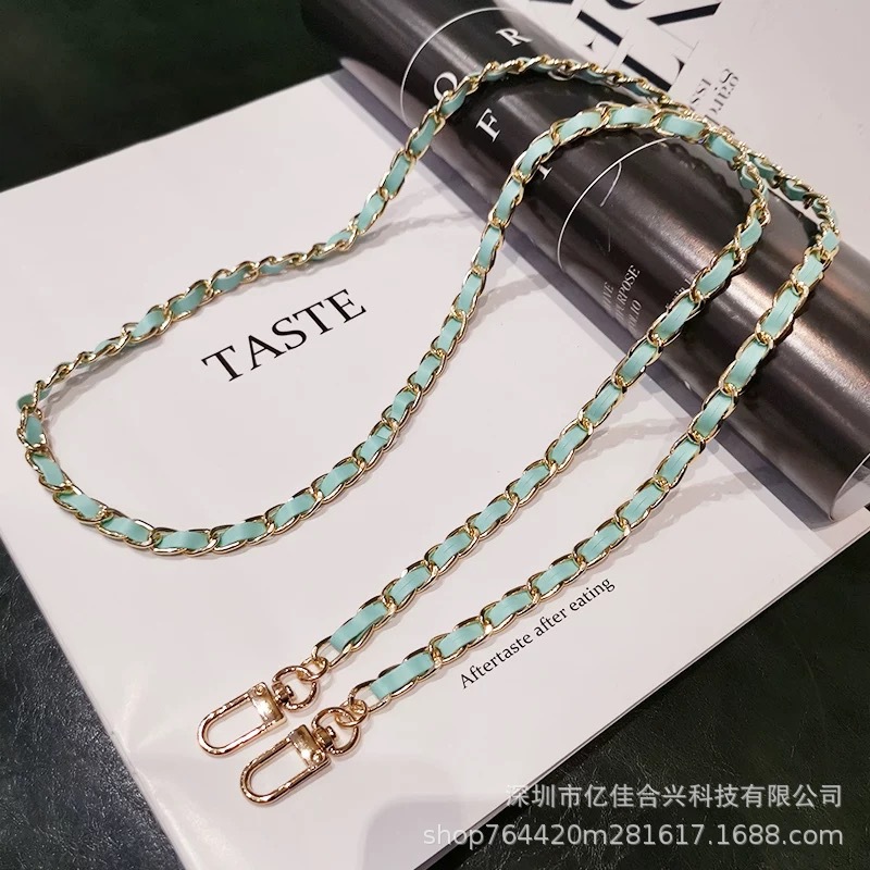Red de celebridades Xiaoxiangfeng cadena de mensajero cordón de caja de teléfono móvil bolso de cuero de metal largo correa de hombro cadena de camioneta de moda