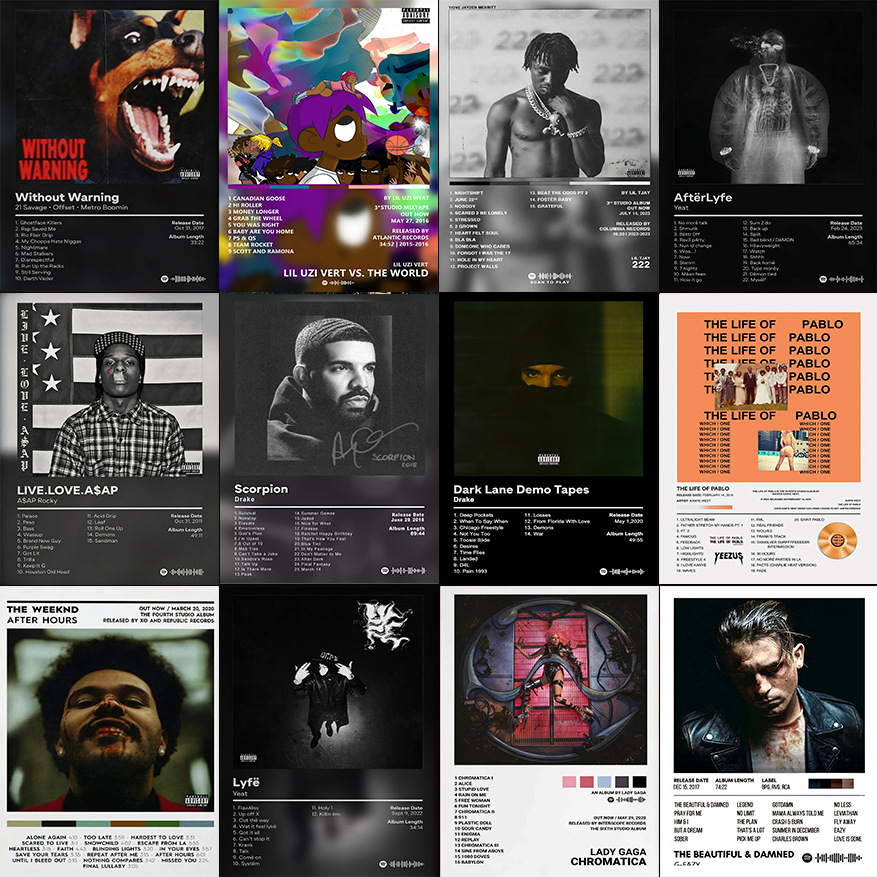 Cross-border decorative painting wholesale vinyl record European and American singer music album canvas painting core bedroom background wall poster