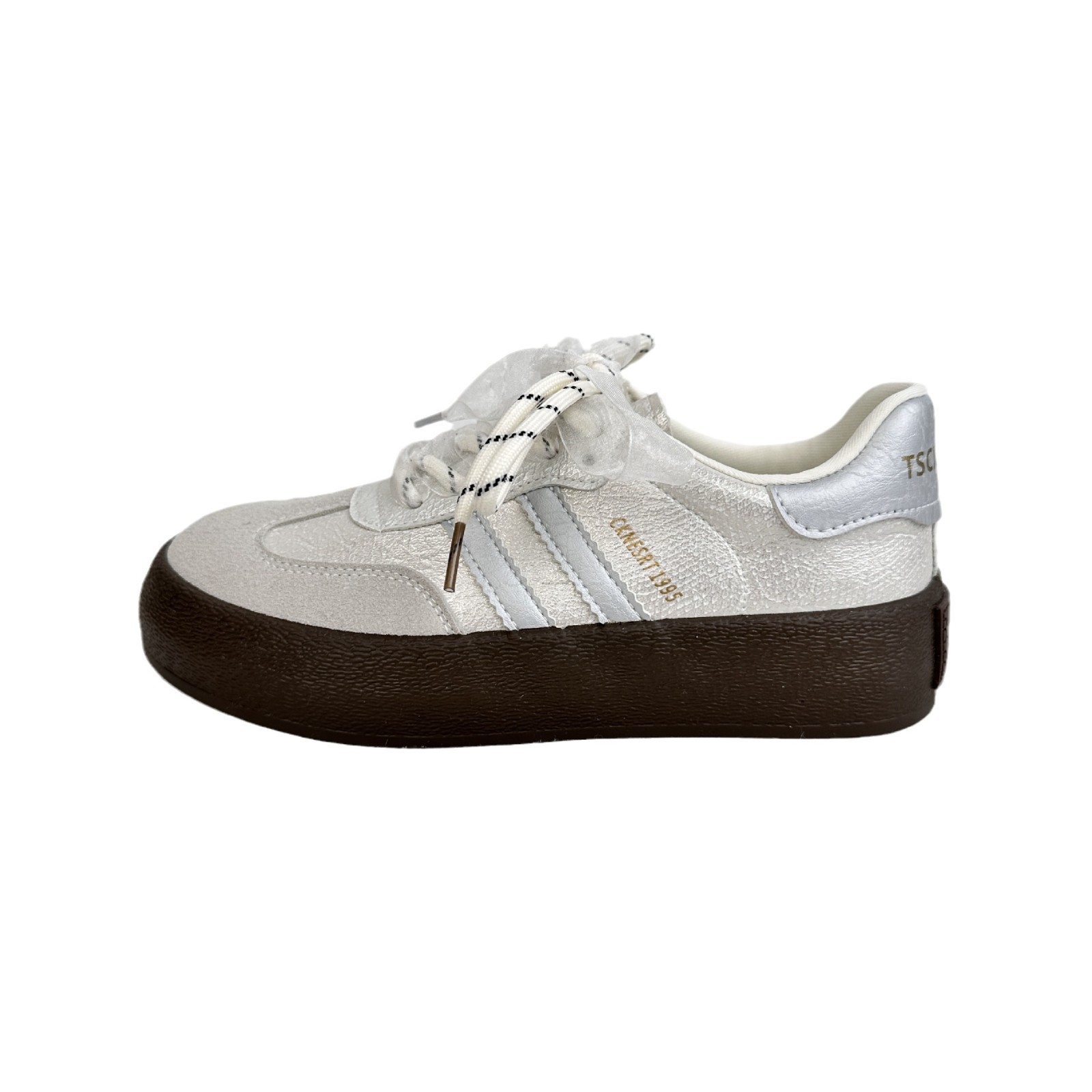Zapatos de entrenamiento de la escuela de primavera 2025 nicho original zapatos de skate de estudiantes con suela gruesa zapatos deportivos casuales versátiles 6614