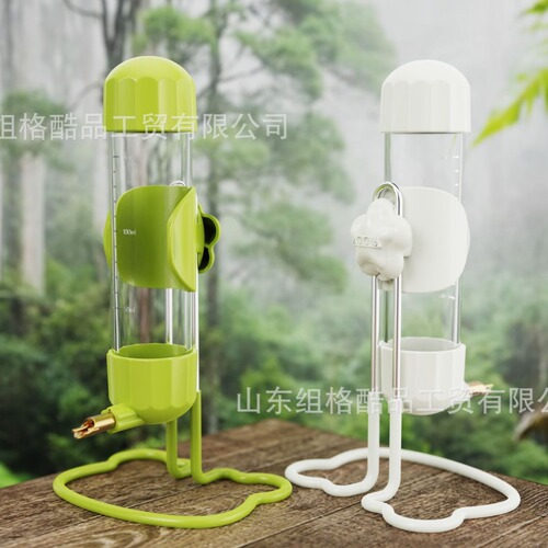 Factory straight bird drinking fountain parrot water feeder striker automatic large kettle black phoenix bird feeder