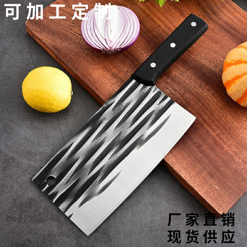 Hand-forged stainless steel household chef knife commercial cleaver sharp meat-cutting knife sharp slicing knife wholesale kitchen knife