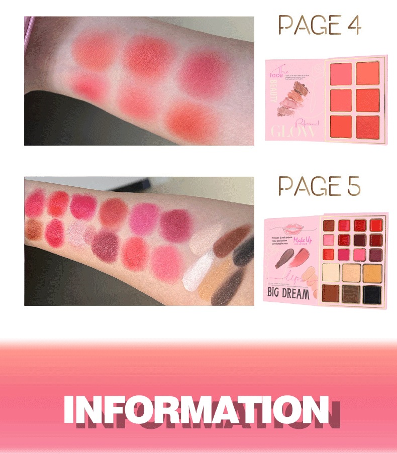 5 Layer Eyeshadow Palette Hgh Gloss Blush Concealer Universal Integrated Pearlescent Brightening Makeup_voghion.com