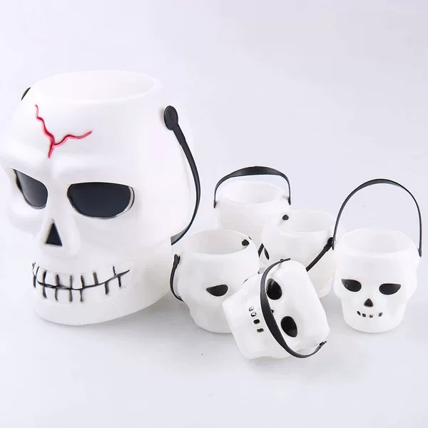 Large white skull bucket
