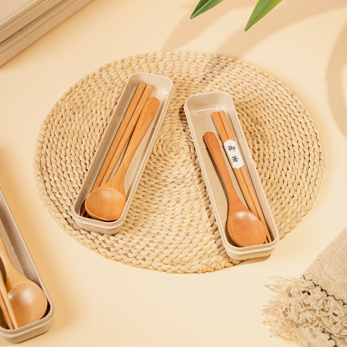 Student portable tableware set children chopsticks spoon set home camping tableware portable chopsticks spoon set