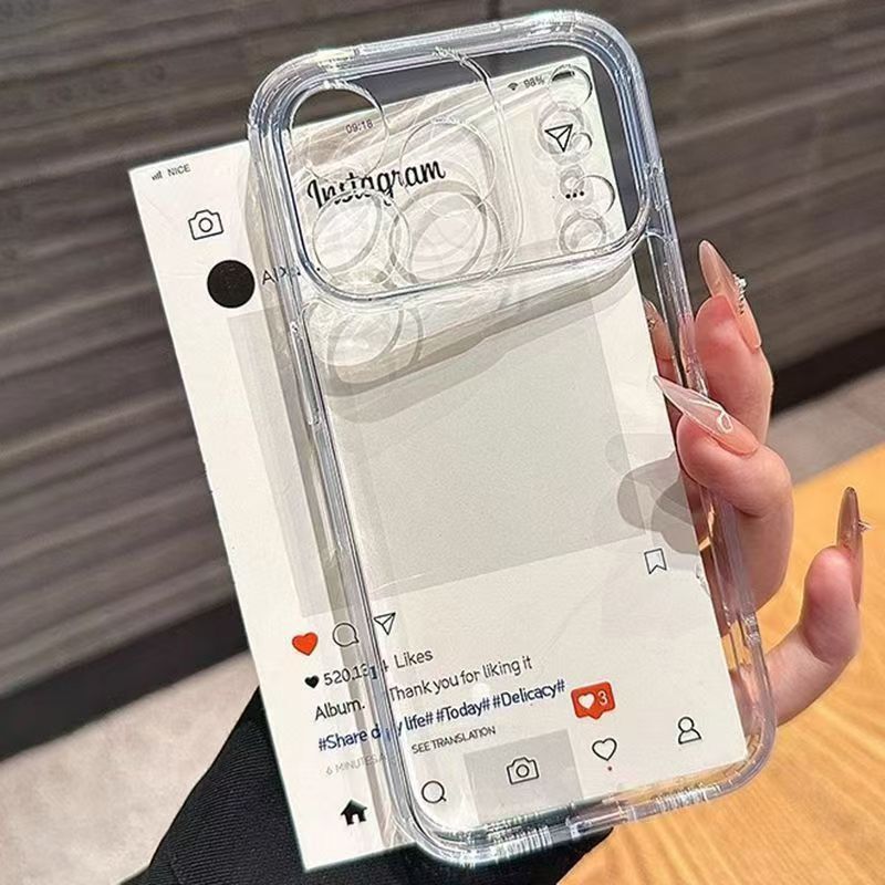 Transparent and Thickened Phone Case Suitable for iPhone 17 Pro Max, Apple 16/15 Pro Soft Case, 17 Air Simple Style 14