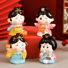 唐の女性の小さな装飾品、クリエイティブな家の装飾、中国風のオフィスワークステーションのデスクトップ、女の子へのかわいいギフト
