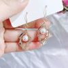 Long silver needle, design universal earrings, silver 925 sample, internet celebrity, trend of season