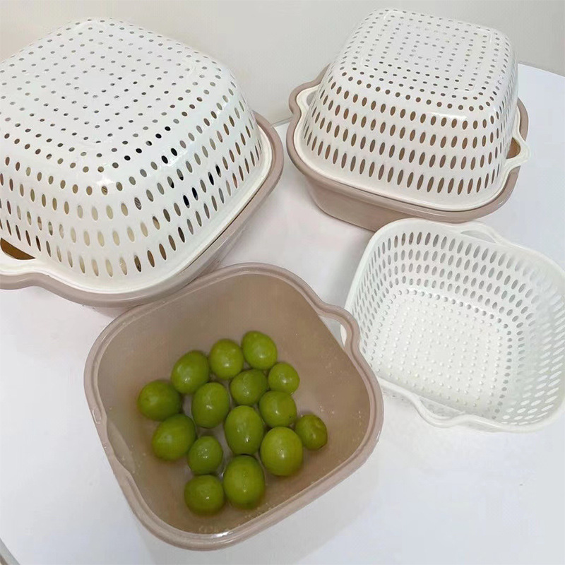 Double-layer plastic drying rack for home use