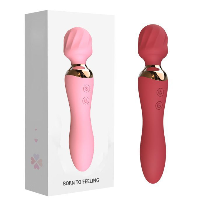 尚感焕彩双头女用AV震动棒硅胶加温变频按摩自慰棒调情情趣性玩具