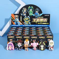 盲箱24入王者集結公仔ストラップ盲箱q版鬼滅の刃キーホルダー手作り子供玩具