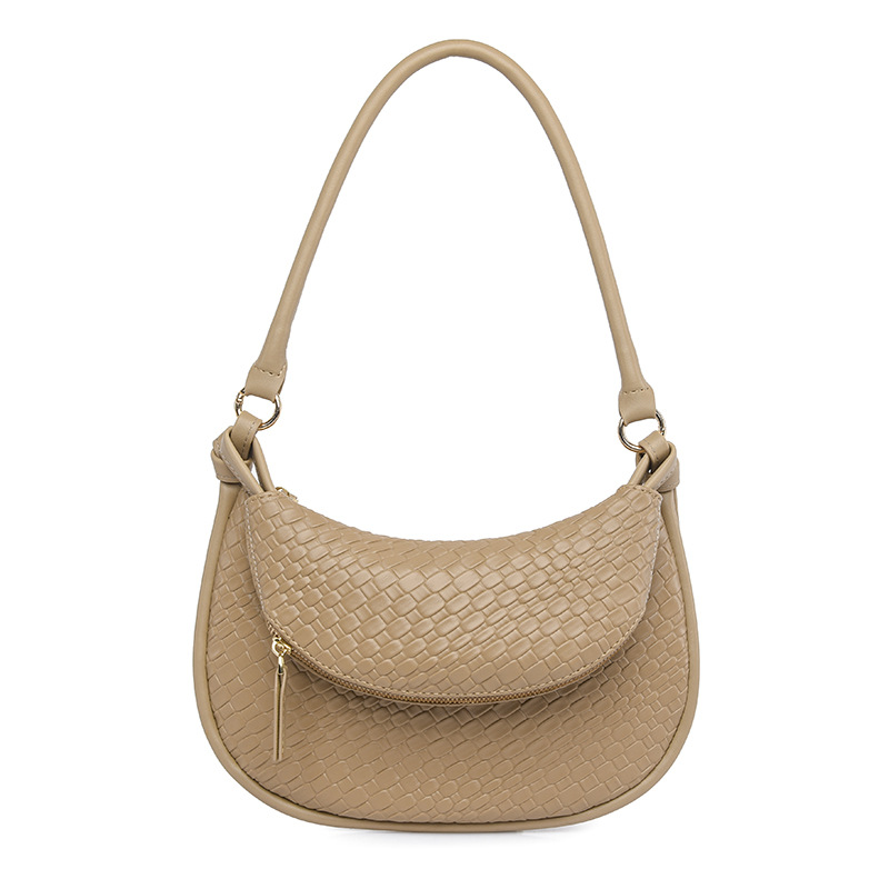 Cross border foreign trade autumn and winter 2024 new fashion trend woven double layer shoulder bag messenger bag underarm bag female Bags_voghion.com