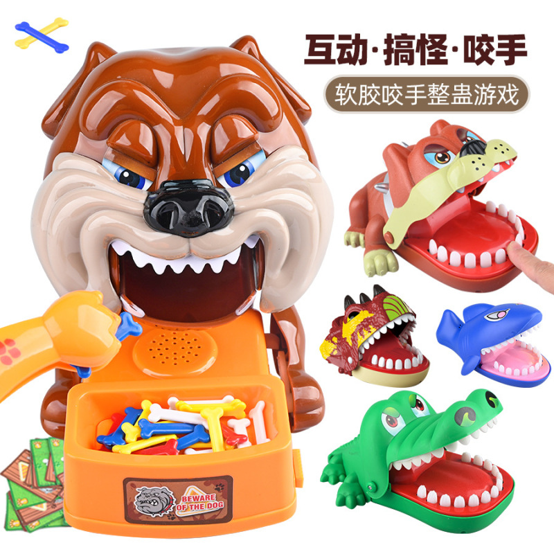 Beware of the Evil Dog! Food-Protecting Dog Toy That Secretly Clamps Bones and Bites Fingers. Shark and Crocodile-Themed Creative Prank Board Game Children's Toy Beware of the Evil Dog! Food-Protecting Dog Toy That Secretly Clamps Bones and Bites Fingers. Shark and Crocodile-Themed Creative Prank Board Game Children's Toy