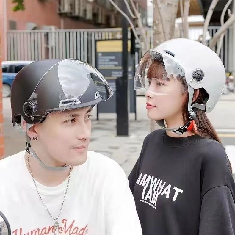 Suitable for new national standard electric vehicles, unisex, summer sun protection motorcycle riding half helmet, lightweight all-season helmet