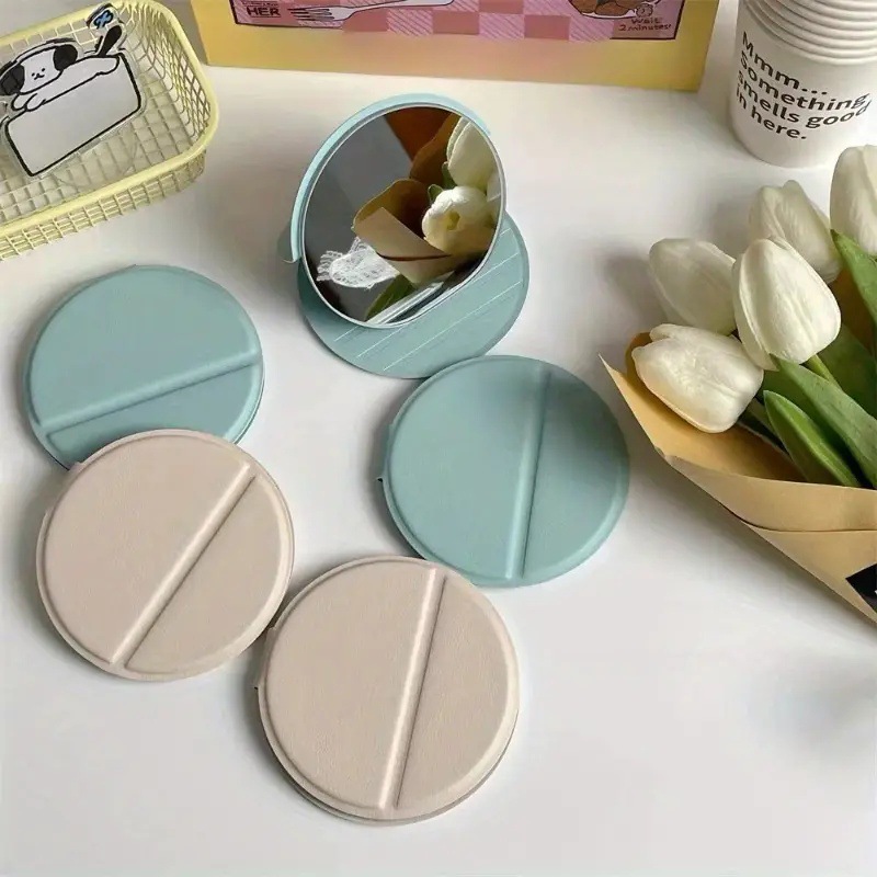 Small mirror desktop stand-up makeup mirror portable makeup mirror…