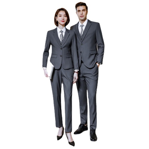 Thick royal blue professional suit jacket workwear unisex wrinkle-resistant suit set corporate business formal attire