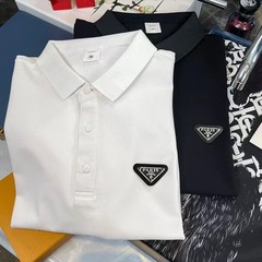 美欧シンプル男性半袖poloシャツ高級軽贅沢襟半袖tシャツ箔押し純色欧品潮牌