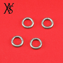 925纯银配件复古雕纹祥云圆环串件编绳项链手串闭口圈吊坠DIY材料