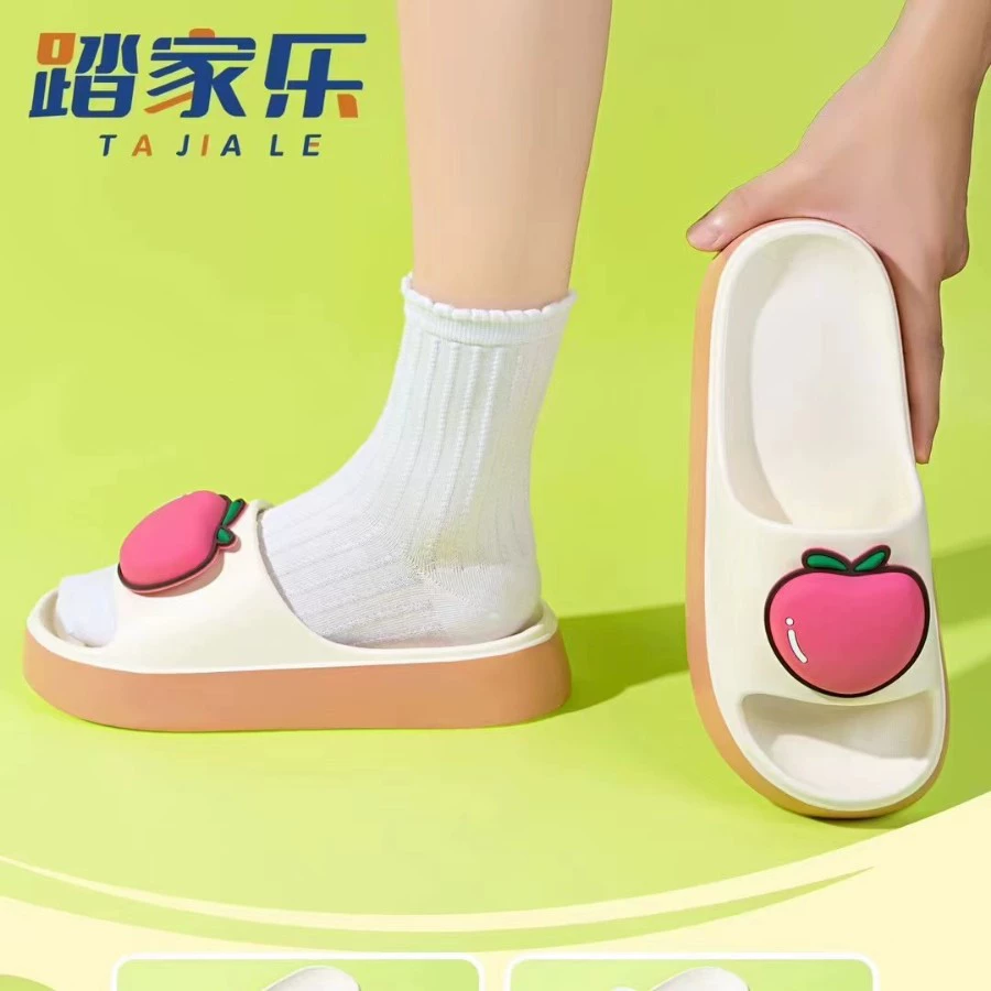 Новый стиль тапочки женщины летом носить милые фрукты 2024 новый внутренний дом ванная противоскользящая eva толстый мультфильм