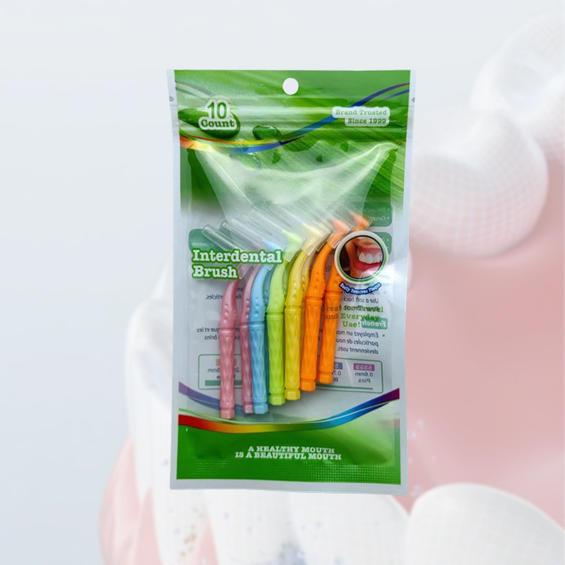 L-Shaped Interdental Brushes, 5 Models, 2 Pieces/Bag, Interdental Gap Brushes, Orthodontic Interdental Brushes, Braces, Home Use
