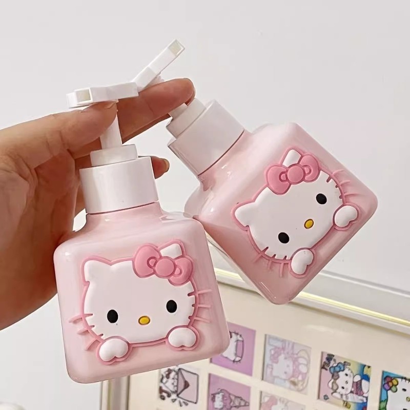 パンチキティボトル、かわいくて見栄えの良いプレス空ボトル、シャワージェルボトル、ローションボトル、家庭用手指消毒剤|undefined