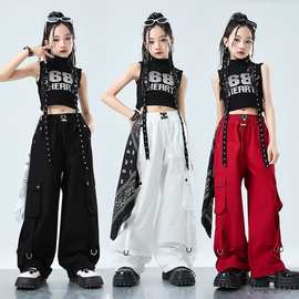 六一女童嘻哈爵士舞服装街舞儿童潮服表演套装走秀少儿演出服衣服