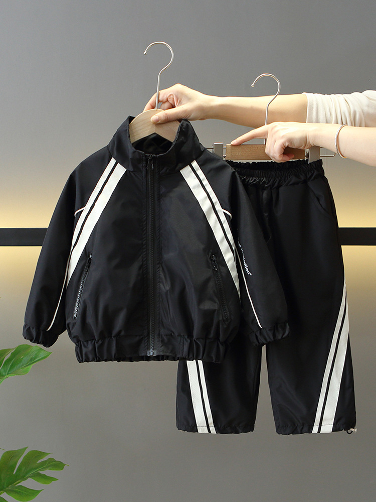 7669 Traje de primavera para niños 2025 Nuevo estilo Estilo occidental Ropa de primavera y otoño para niños Traje deportivo de dos piezas Traje de dos piezas para bebés