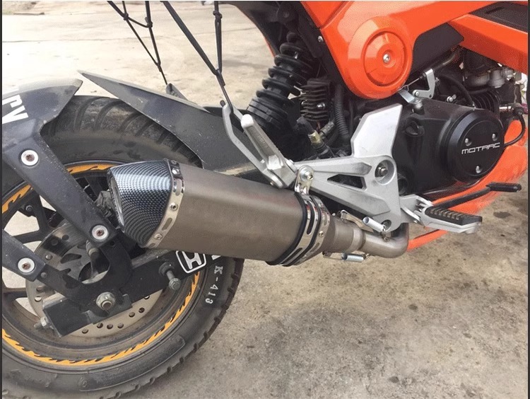 Motorcycle Exhaust Pipe Modification MSX125 Little Monkey Horizontal Exhaust Front Section One Split Middle Section Stainless Steel