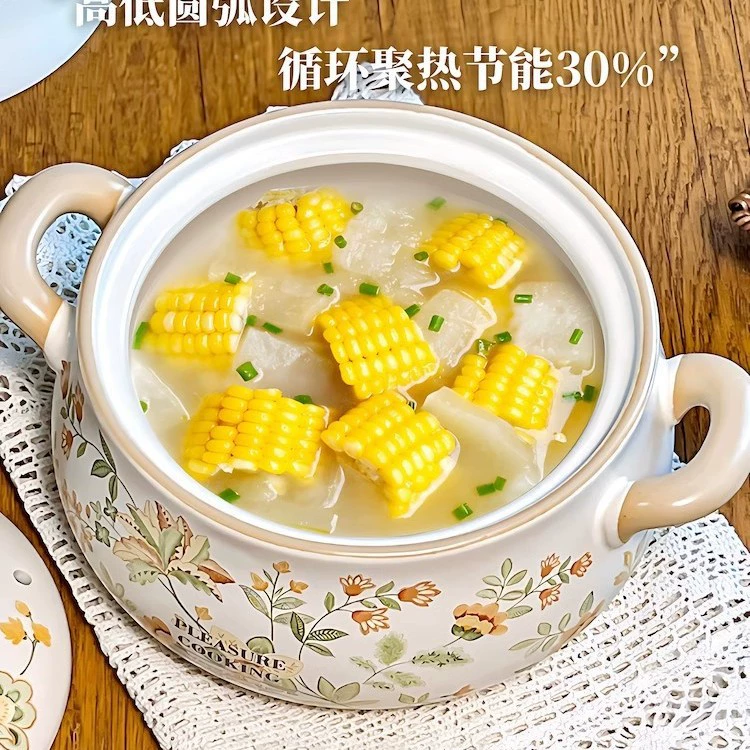 Гламурный Клейпот, глиняная кастрюля для тушения Цанхуадзя, сухая и неповрежденная, глиняная рисовая кастрюля, белая керамика, высокая эстетика