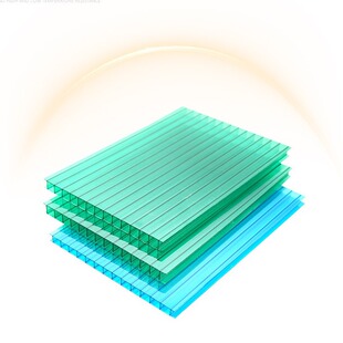 Pc Double-Layer Sunshine Board Transparent Solid Endurance Board Greenhouse Agricultural Greenhouse Transparent Lighting Board 5mm Sun Board