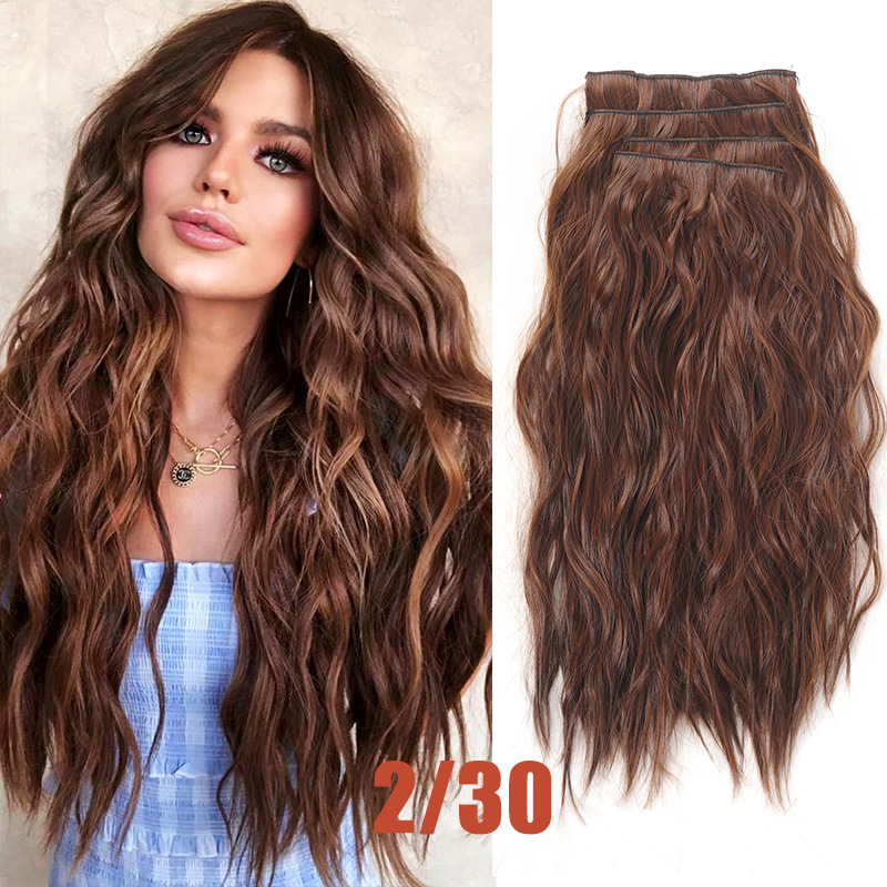 Synthetic Hair Clip-in Extensions For Volumising Curly Hair_voghion.com