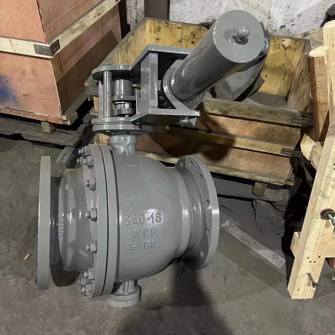 Q747F-16C液动推杆固定式法兰球阀 液动卸灰球阀 液动切断球阀