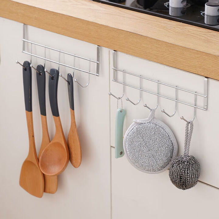 Wardrobe Hook for Student Dormitory Storage, Door-Mounted Rack, Bedside Hat Holder, No-Drill Key and Backpack Hanger