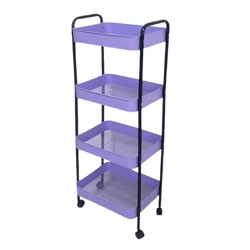 Tray Cart Storage Stand Floor Multi-Layer Adjustable Living Room Kitchen Storage Rack Dorm Snack Storage Cart Wholesale