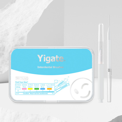 Medical cleaning I-shaped interdental brush, interdental brush, orthodontic toothbrush, adult and child soft-bristled interdental brush, 30 pieces